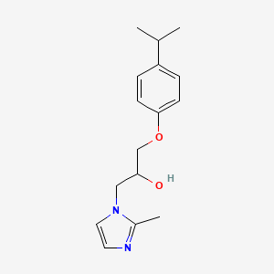 molecular formula C16H22N2O2 B5278272 1-(2-methyl-1H-imidazol-1-yl)-3-[4-(propan-2-yl)phenoxy]propan-2-ol 