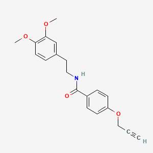 molecular formula C20H21NO4 B5278286 N-[2-(3,4-dimethoxyphenyl)ethyl]-4-prop-2-ynoxybenzamide 