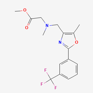 molecular formula C16H17F3N2O3 B5278291 methyl N-methyl-N-({5-methyl-2-[3-(trifluoromethyl)phenyl]-1,3-oxazol-4-yl}methyl)glycinate 