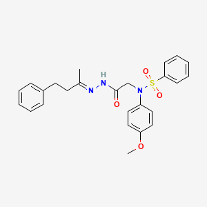 N-(4-METHOXYPHENYL)-N-({N'-[(2E)-4-PHENYLBUTAN-2-YLIDENE]HYDRAZINECARBONYL}METHYL)BENZENESULFONAMIDE