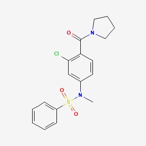 N-[3-chloro-4-(1-pyrrolidinylcarbonyl)phenyl]-N-methylbenzenesulfonamide