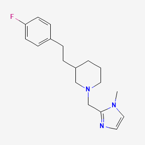 3-[2-(4-fluorophenyl)ethyl]-1-[(1-methyl-1H-imidazol-2-yl)methyl]piperidine