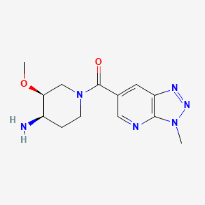 [(3S,4R)-4-amino-3-methoxypiperidin-1-yl]-(3-methyltriazolo[4,5-b]pyridin-6-yl)methanone