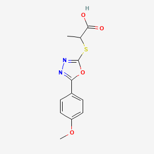 2-{[5-(4-Methoxyphenyl)-1,3,4-oxadiazol-2-yl]sulfanyl}propanoic acid