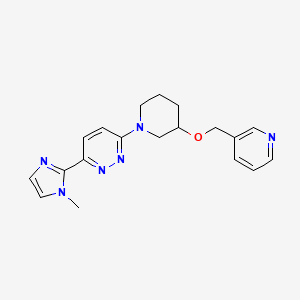 molecular formula C19H22N6O B5278358 3-(1-methyl-1H-imidazol-2-yl)-6-[3-(pyridin-3-ylmethoxy)piperidin-1-yl]pyridazine 