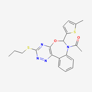 7-acetyl-6-(5-methyl-2-thienyl)-3-(propylthio)-6,7-dihydro[1,2,4]triazino[5,6-d][3,1]benzoxazepine