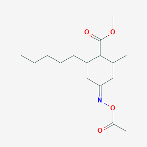 molecular formula C16H25NO4 B5278390 methyl 4-[(acetyloxy)imino]-2-methyl-6-pentyl-2-cyclohexene-1-carboxylate 