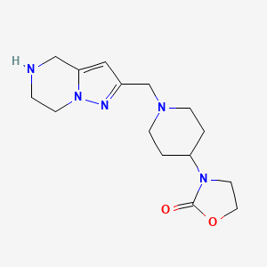 3-[1-(4,5,6,7-tetrahydropyrazolo[1,5-a]pyrazin-2-ylmethyl)-4-piperidinyl]-1,3-oxazolidin-2-one