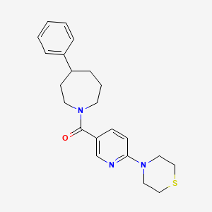 molecular formula C22H27N3OS B5278424 4-phenyl-1-[(6-thiomorpholin-4-ylpyridin-3-yl)carbonyl]azepane 