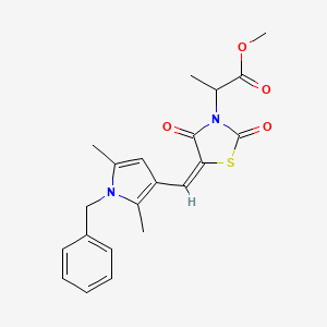 methyl 2-{(5E)-5-[(1-benzyl-2,5-dimethyl-1H-pyrrol-3-yl)methylidene]-2,4-dioxo-1,3-thiazolidin-3-yl}propanoate