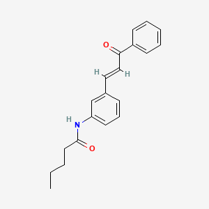 N-[3-(3-oxo-3-phenyl-1-propen-1-yl)phenyl]pentanamide