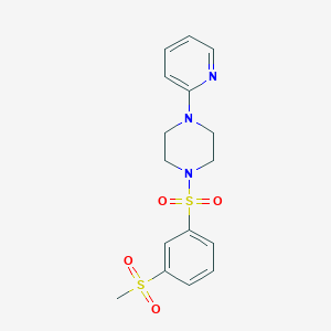 molecular formula C16H19N3O4S2 B5278444 1-{[3-(methylsulfonyl)phenyl]sulfonyl}-4-pyridin-2-ylpiperazine 