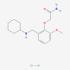 2-[2-[(Cyclohexylamino)methyl]-6-methoxyphenoxy]acetamide;hydrochloride