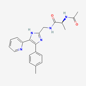 N~2~-acetyl-N~1~-{[4-(4-methylphenyl)-5-pyridin-2-yl-1H-imidazol-2-yl]methyl}-L-alaninamide