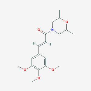 (2E)-1-(2,6-dimethylmorpholin-4-yl)-3-(3,4,5-trimethoxyphenyl)prop-2-en-1-one