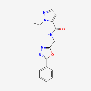 1-ethyl-N-methyl-N-[(5-phenyl-1,3,4-oxadiazol-2-yl)methyl]-1H-pyrazole-5-carboxamide