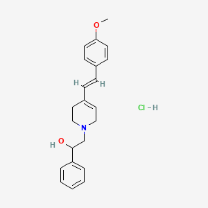 2-[4-[(E)-2-(4-methoxyphenyl)ethenyl]-3,6-dihydro-2H-pyridin-1-yl]-1-phenylethanol;hydrochloride