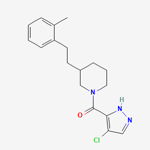 1-[(4-chloro-1H-pyrazol-3-yl)carbonyl]-3-[2-(2-methylphenyl)ethyl]piperidine