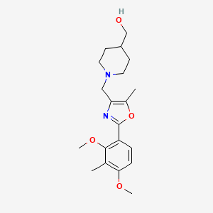 (1-{[2-(2,4-dimethoxy-3-methylphenyl)-5-methyl-1,3-oxazol-4-yl]methyl}piperidin-4-yl)methanol