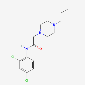 molecular formula C15H21Cl2N3O B5278495 N-(2,4-dichlorophenyl)-2-(4-propylpiperazin-1-yl)acetamide 