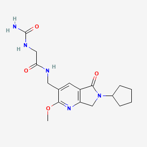 2-[(aminocarbonyl)amino]-N-[(6-cyclopentyl-2-methoxy-5-oxo-6,7-dihydro-5H-pyrrolo[3,4-b]pyridin-3-yl)methyl]acetamide