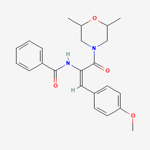 N-[1-[(2,6-dimethyl-4-morpholinyl)carbonyl]-2-(4-methoxyphenyl)vinyl]benzamide