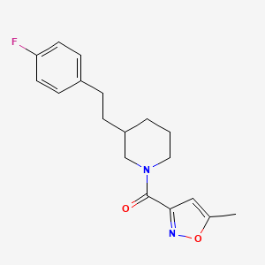 3-[2-(4-fluorophenyl)ethyl]-1-[(5-methyl-3-isoxazolyl)carbonyl]piperidine