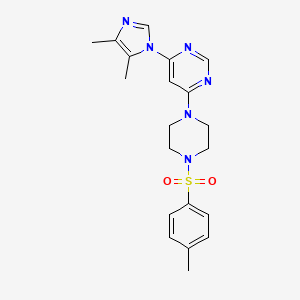 molecular formula C20H24N6O2S B5278543 4-(4,5-dimethyl-1H-imidazol-1-yl)-6-{4-[(4-methylphenyl)sulfonyl]-1-piperazinyl}pyrimidine 