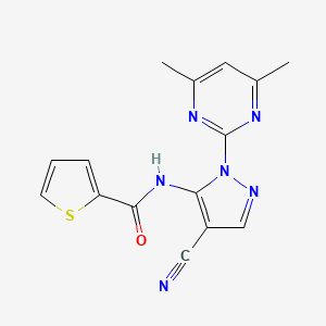 N-[4-cyano-1-(4,6-dimethyl-2-pyrimidinyl)-1H-pyrazol-5-yl]-2-thiophenecarboxamide