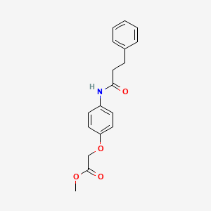 methyl {4-[(3-phenylpropanoyl)amino]phenoxy}acetate