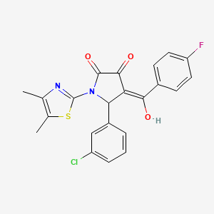 5-(3-chlorophenyl)-1-(4,5-dimethyl-1,3-thiazol-2-yl)-4-(4-fluorobenzoyl)-3-hydroxy-1,5-dihydro-2H-pyrrol-2-one