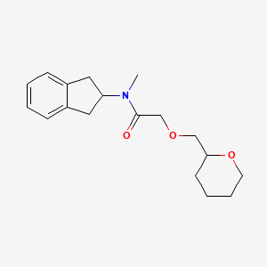 N-(2,3-dihydro-1H-inden-2-yl)-N-methyl-2-(tetrahydro-2H-pyran-2-ylmethoxy)acetamide