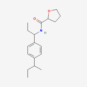 molecular formula C18H27NO2 B5278614 N-{1-[4-(butan-2-yl)phenyl]propyl}tetrahydrofuran-2-carboxamide 