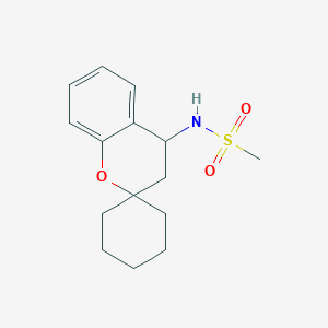 molecular formula C15H21NO3S B5278648 N-(3,4-dihydrospiro[chromene-2,1'-cyclohexan]-4-yl)methanesulfonamide 