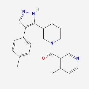 molecular formula C22H24N4O B5278669 [3-[4-(4-methylphenyl)-1H-pyrazol-5-yl]piperidin-1-yl]-(4-methylpyridin-3-yl)methanone 