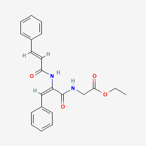 molecular formula C22H22N2O4 B5278673 ethyl N-[2-(cinnamoylamino)-3-phenylacryloyl]glycinate 