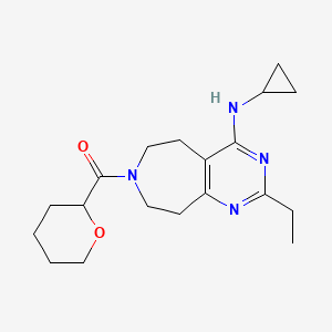 N-cyclopropyl-2-ethyl-7-(tetrahydro-2H-pyran-2-ylcarbonyl)-6,7,8,9-tetrahydro-5H-pyrimido[4,5-d]azepin-4-amine