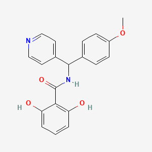 molecular formula C20H18N2O4 B5278690 2,6-dihydroxy-N-[(4-methoxyphenyl)(pyridin-4-yl)methyl]benzamide 