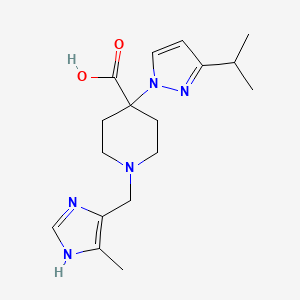 4-(3-isopropyl-1H-pyrazol-1-yl)-1-[(4-methyl-1H-imidazol-5-yl)methyl]piperidine-4-carboxylic acid