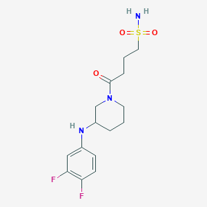 4-{3-[(3,4-difluorophenyl)amino]-1-piperidinyl}-4-oxo-1-butanesulfonamide