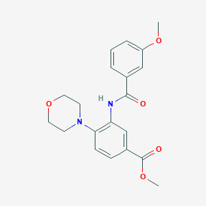 molecular formula C20H22N2O5 B5278701 methyl 3-[(3-methoxybenzoyl)amino]-4-morpholin-4-ylbenzoate 