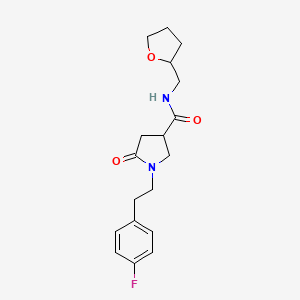 1-[2-(4-FLUOROPHENYL)ETHYL]-5-OXO-N-[(OXOLAN-2-YL)METHYL]PYRROLIDINE-3-CARBOXAMIDE