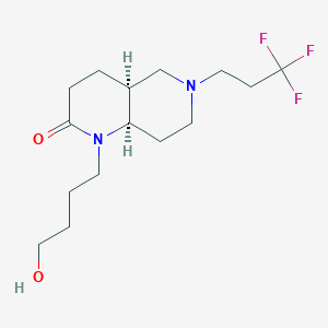 (4aS*,8aR*)-1-(4-hydroxybutyl)-6-(3,3,3-trifluoropropyl)octahydro-1,6-naphthyridin-2(1H)-one