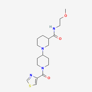 N-(2-methoxyethyl)-1'-(1,3-thiazol-4-ylcarbonyl)-1,4'-bipiperidine-3-carboxamide