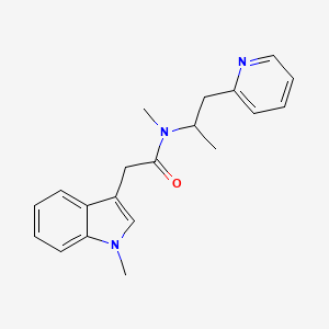 N-methyl-2-(1-methyl-1H-indol-3-yl)-N-(1-methyl-2-pyridin-2-ylethyl)acetamide