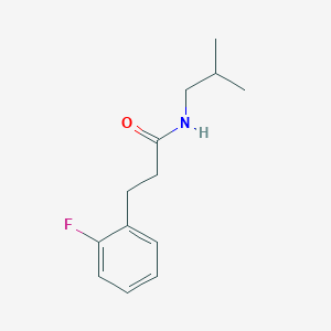 molecular formula C13H18FNO B5278768 3-(2-fluorophenyl)-N-isobutylpropanamide 