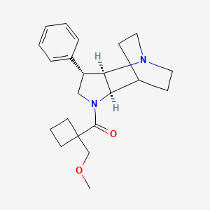 (2R*,3S*,6R*)-5-{[1-(methoxymethyl)cyclobutyl]carbonyl}-3-phenyl-1,5-diazatricyclo[5.2.2.0~2,6~]undecane