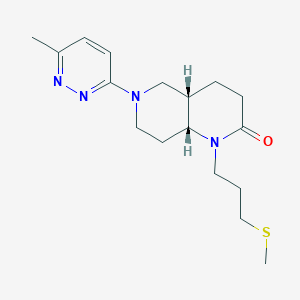 molecular formula C17H26N4OS B5278792 (4aS*,8aR*)-6-(6-methylpyridazin-3-yl)-1-[3-(methylthio)propyl]octahydro-1,6-naphthyridin-2(1H)-one 