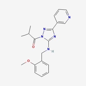 1-{5-[(2-methoxybenzyl)amino]-3-(pyridin-3-yl)-1H-1,2,4-triazol-1-yl}-2-methylpropan-1-one