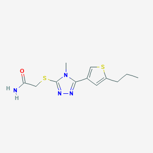 2-{[4-METHYL-5-(5-PROPYL-3-THIENYL)-4H-1,2,4-TRIAZOL-3-YL]SULFANYL}ACETAMIDE